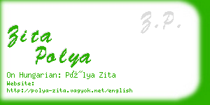 zita polya business card